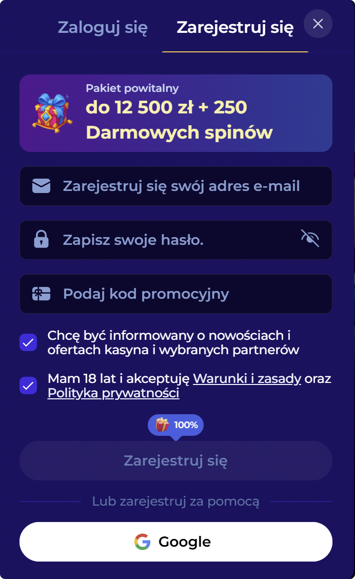 Rejestracja w Morospin Casino